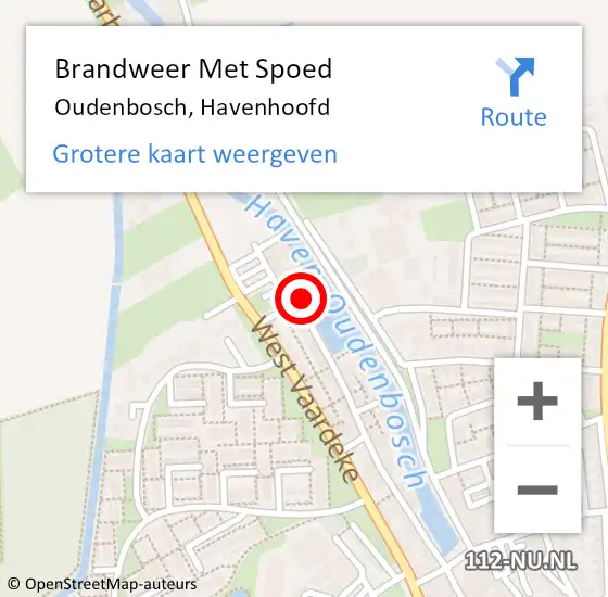 Locatie op kaart van de 112 melding: Brandweer Met Spoed Naar Oudenbosch, Havenhoofd op 22 mei 2016 09:23