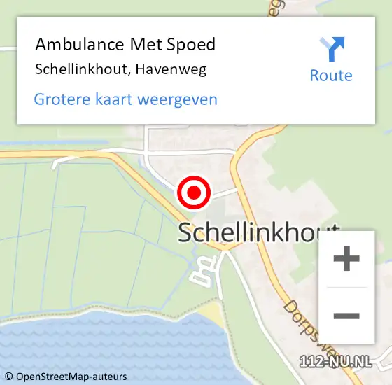 Locatie op kaart van de 112 melding: Ambulance Met Spoed Naar Schellinkhout, Havenweg op 22 mei 2016 09:27