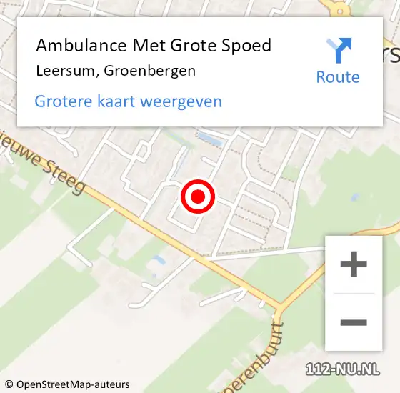 Locatie op kaart van de 112 melding: Ambulance Met Grote Spoed Naar Leersum, Groenbergen op 22 mei 2016 12:00