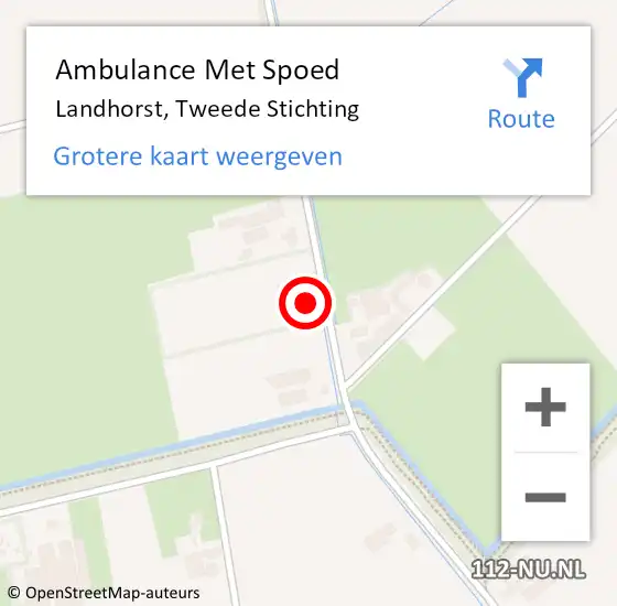 Locatie op kaart van de 112 melding: Ambulance Met Spoed Naar Landhorst, Tweede Stichting op 22 mei 2016 19:27