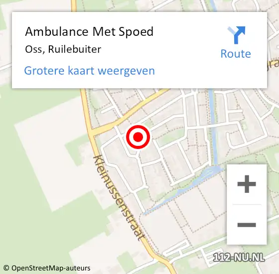 Locatie op kaart van de 112 melding: Ambulance Met Spoed Naar Oss, Ruilebuiter op 22 mei 2016 19:40