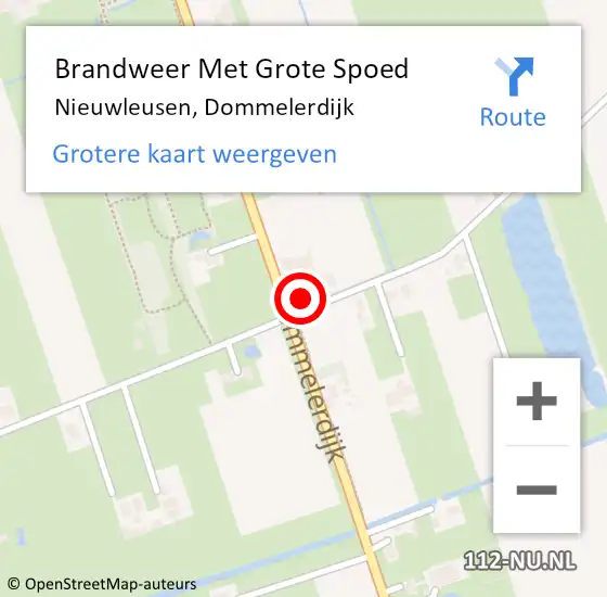 Locatie op kaart van de 112 melding: Brandweer Met Grote Spoed Naar Nieuwleusen, Dommelerdijk op 23 mei 2016 17:01