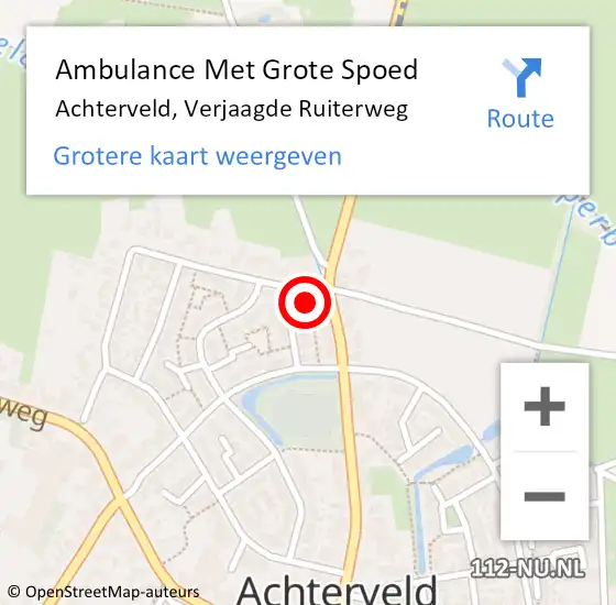 Locatie op kaart van de 112 melding: Ambulance Met Grote Spoed Naar Achterveld, Verjaagde Ruiterweg op 26 mei 2016 02:25