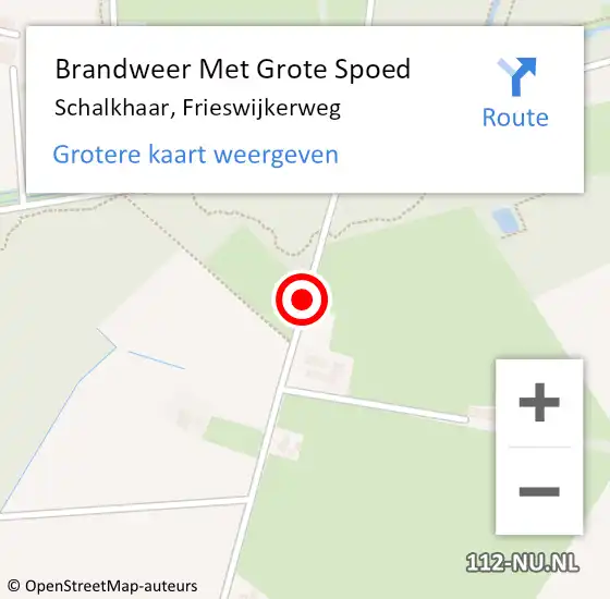 Locatie op kaart van de 112 melding: Brandweer Met Grote Spoed Naar Schalkhaar, Frieswijkerweg op 26 mei 2016 04:06