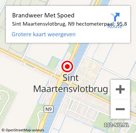 Locatie op kaart van de 112 melding: Brandweer Met Spoed Naar Burgerbrug, Rijksweg op 26 mei 2016 10:39