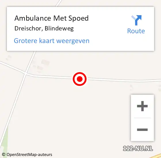 Locatie op kaart van de 112 melding: Ambulance Met Spoed Naar Dreischor, Blindeweg op 26 mei 2016 11:32