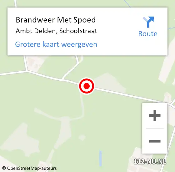 Locatie op kaart van de 112 melding: Brandweer Met Spoed Naar Ambt Delden, Schoolstraat op 16 december 2013 12:33