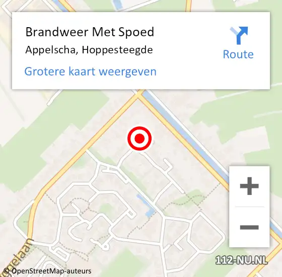 Locatie op kaart van de 112 melding: Brandweer Met Spoed Naar Appelscha, Hoppesteegde op 27 mei 2016 21:41