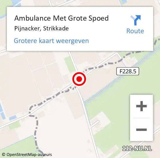 Locatie op kaart van de 112 melding: Ambulance Met Grote Spoed Naar Pijnacker, Strikkade op 28 mei 2016 10:34