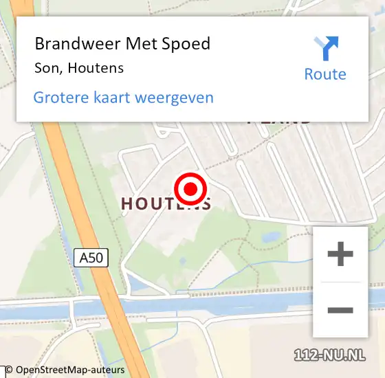 Locatie op kaart van de 112 melding: Brandweer Met Spoed Naar Son, Houtens op 28 mei 2016 11:51