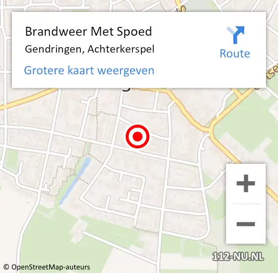 Locatie op kaart van de 112 melding: Brandweer Met Spoed Naar Gendringen, Achterkerspel op 28 mei 2016 14:27