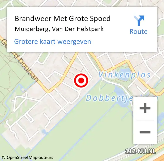 Locatie op kaart van de 112 melding: Brandweer Met Grote Spoed Naar Muiderberg, Van Der Helstpark op 28 mei 2016 16:36