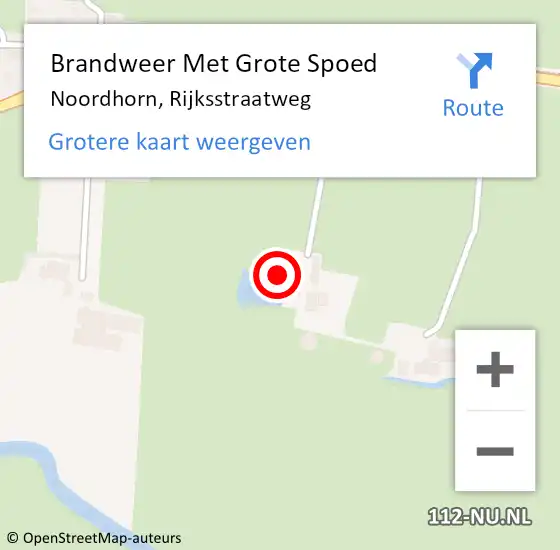 Locatie op kaart van de 112 melding: Brandweer Met Grote Spoed Naar Noordhorn, Rijksstraatweg op 28 mei 2016 17:53