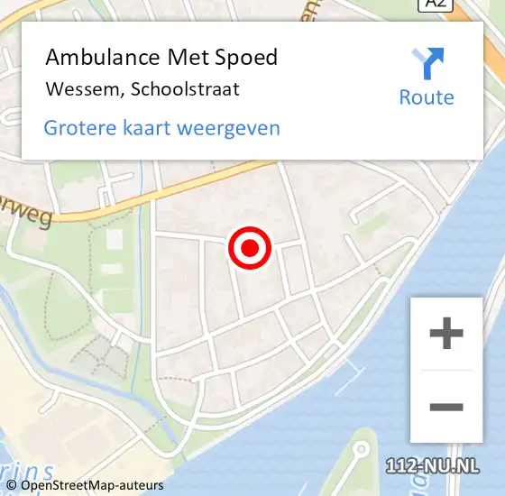 Locatie op kaart van de 112 melding: Ambulance Met Spoed Naar Wessem, Schoolstraat op 28 mei 2016 20:57