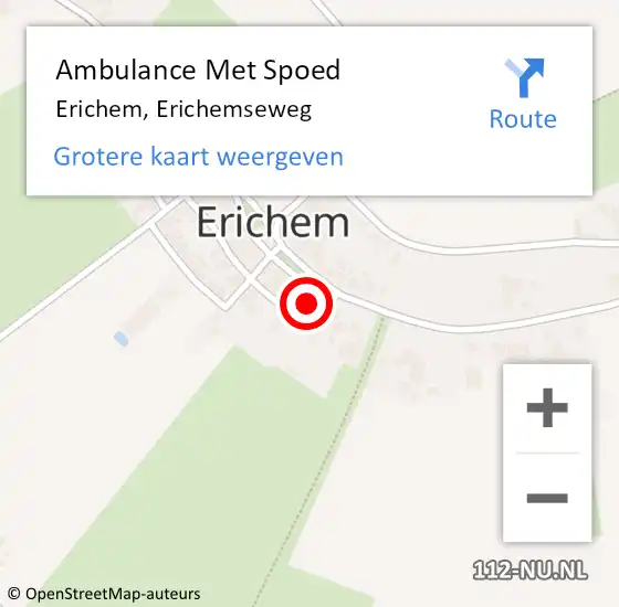 Locatie op kaart van de 112 melding: Ambulance Met Spoed Naar Erichem, Erichemseweg op 28 mei 2016 21:25