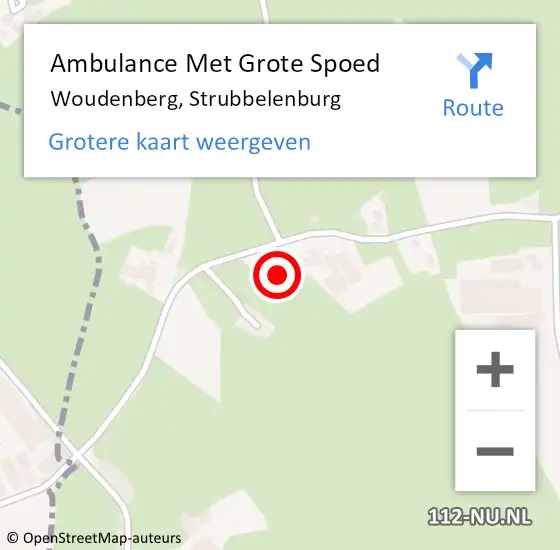 Locatie op kaart van de 112 melding: Ambulance Met Grote Spoed Naar Woudenberg, Strubbelenburg op 29 mei 2016 17:21