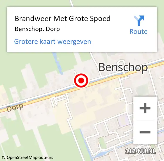 Locatie op kaart van de 112 melding: Brandweer Met Grote Spoed Naar Benschop, Dorp op 29 mei 2016 17:54