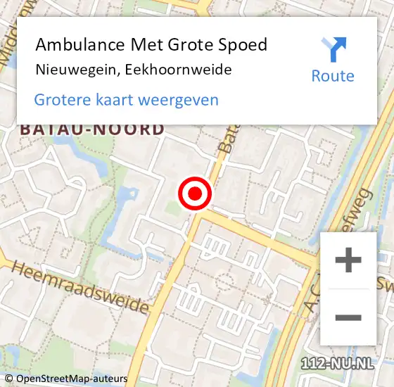 Locatie op kaart van de 112 melding: Ambulance Met Grote Spoed Naar Nieuwegein, Eekhoornweide op 30 mei 2016 00:00