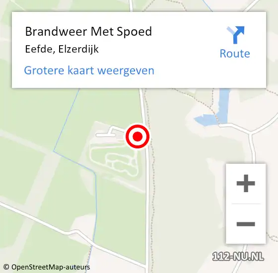 Locatie op kaart van de 112 melding: Brandweer Met Spoed Naar Eefde, Elzerdijk op 30 mei 2016 17:33