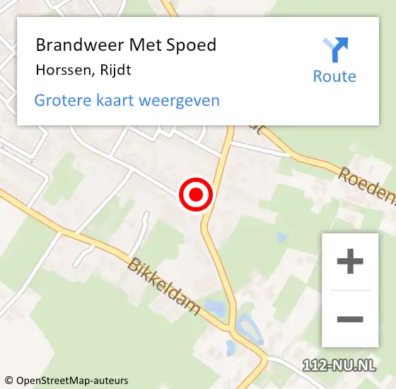 Locatie op kaart van de 112 melding: Brandweer Met Spoed Naar Horssen, Rijdt op 30 mei 2016 18:44