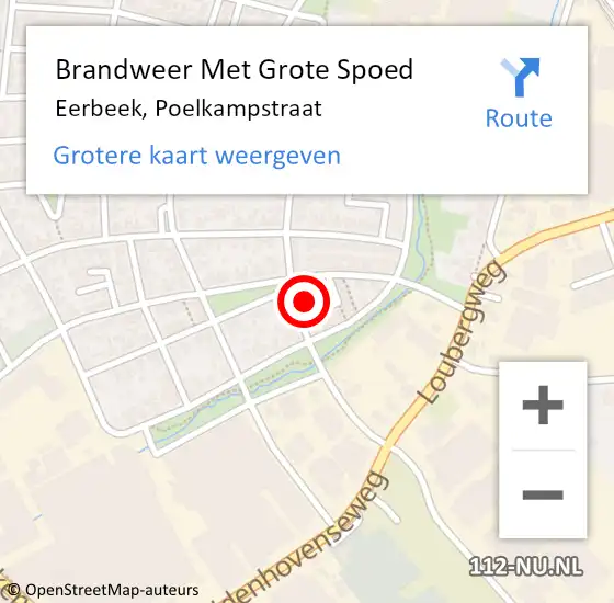 Locatie op kaart van de 112 melding: Brandweer Met Grote Spoed Naar Eerbeek, Poelkampstraat op 30 mei 2016 23:08