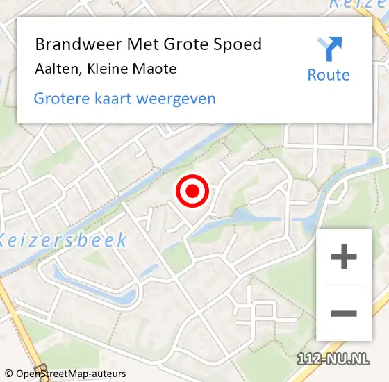 Locatie op kaart van de 112 melding: Brandweer Met Grote Spoed Naar Aalten, Kleine Maote op 31 mei 2016 00:24