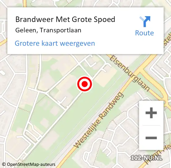 Locatie op kaart van de 112 melding: Brandweer Met Grote Spoed Naar Geleen, Transportlaan op 31 mei 2016 19:42