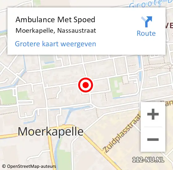 Locatie op kaart van de 112 melding: Ambulance Met Spoed Naar Moerkapelle, Nassaustraat op 1 juni 2016 03:32