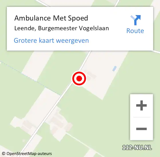 Locatie op kaart van de 112 melding: Ambulance Met Spoed Naar Leende, Burgemeester Vogelslaan op 1 juni 2016 08:25