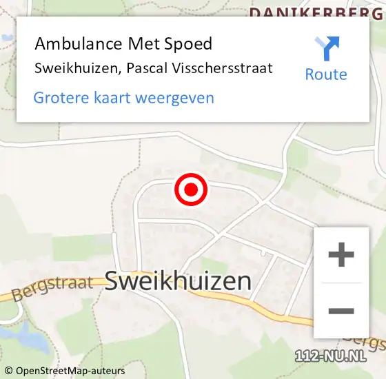 Locatie op kaart van de 112 melding: Ambulance Met Spoed Naar Sweikhuizen, Pascal Visschersstraat op 16 december 2013 21:08