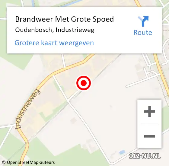 Locatie op kaart van de 112 melding: Brandweer Met Grote Spoed Naar Oudenbosch, Industrieweg op 1 juni 2016 23:31