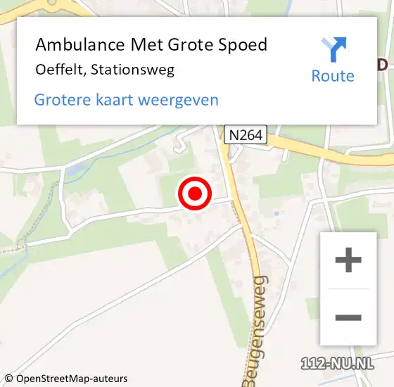 Locatie op kaart van de 112 melding: Ambulance Met Grote Spoed Naar Oeffelt, Stationsweg op 2 juni 2016 07:25