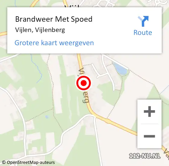 Locatie op kaart van de 112 melding: Brandweer Met Spoed Naar Vijlen, Vijlenberg op 2 juni 2016 18:10