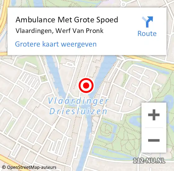 Locatie op kaart van de 112 melding: Ambulance Met Grote Spoed Naar Vlaardingen, Werf Van Pronk op 2 juni 2016 18:22