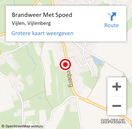 Locatie op kaart van de 112 melding: Brandweer Met Spoed Naar Vijlen, Vijlenberg op 2 juni 2016 18:33