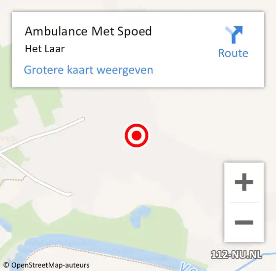 Locatie op kaart van de 112 melding: Ambulance Met Spoed Naar Het Laar op 2 juni 2016 20:33