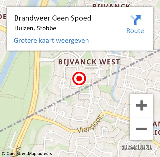 Locatie op kaart van de 112 melding: Brandweer Geen Spoed Naar Huizen, Stobbe op 3 juni 2016 15:23