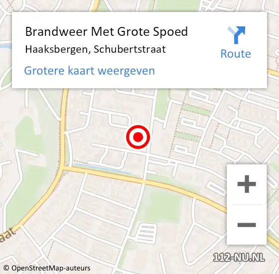 Locatie op kaart van de 112 melding: Brandweer Met Grote Spoed Naar Haaksbergen, Schubertstraat op 3 juni 2016 18:31