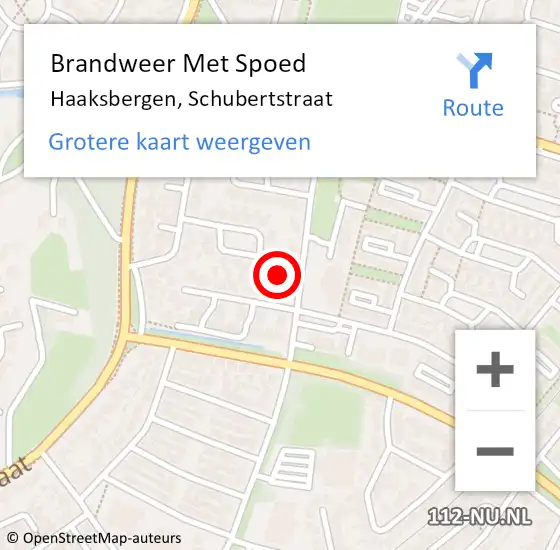 Locatie op kaart van de 112 melding: Brandweer Met Spoed Naar Haaksbergen, Schubertstraat op 3 juni 2016 19:25