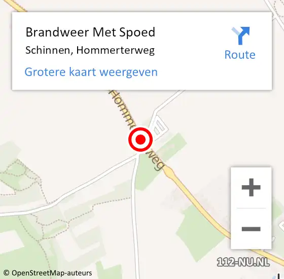 Locatie op kaart van de 112 melding: Brandweer Met Spoed Naar Schinnen, Hommerterweg op 3 juni 2016 20:25