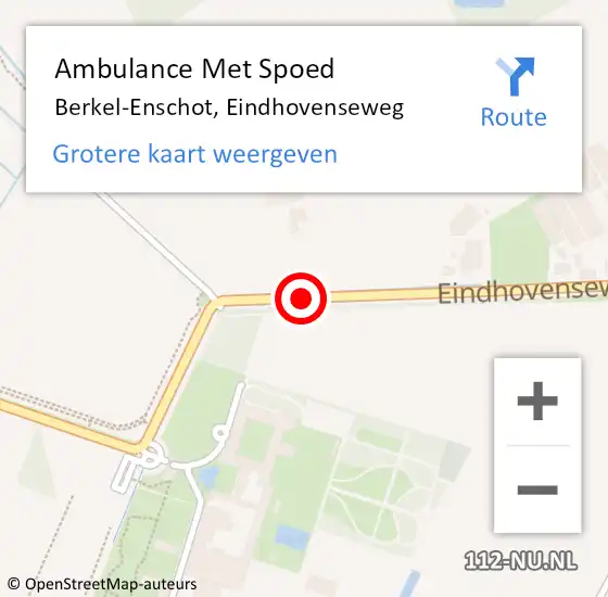 Locatie op kaart van de 112 melding: Ambulance Met Spoed Naar Berkel-Enschot, Eindhovenseweg op 3 juni 2016 20:43
