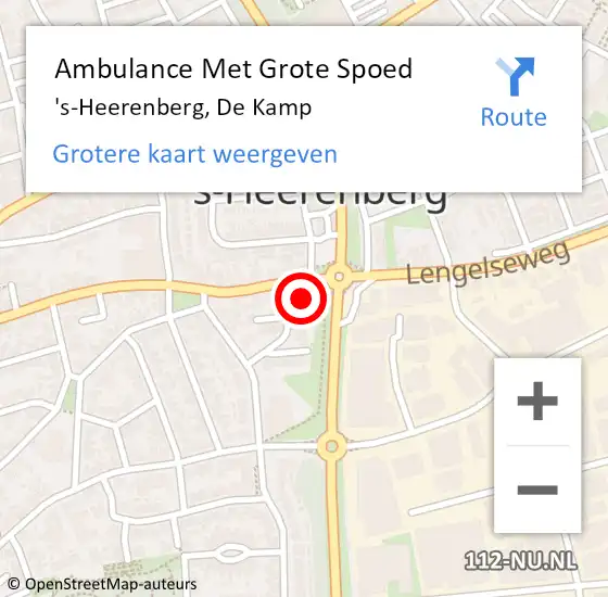 Locatie op kaart van de 112 melding: Ambulance Met Grote Spoed Naar 's-Heerenberg, De Kamp op 4 juni 2016 09:14