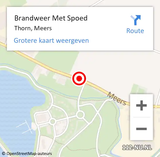 Locatie op kaart van de 112 melding: Brandweer Met Spoed Naar Thorn, Meers op 4 juni 2016 17:28