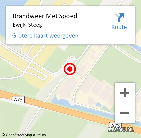 Locatie op kaart van de 112 melding: Brandweer Met Spoed Naar Ewijk, Steeg op 4 juni 2016 18:00