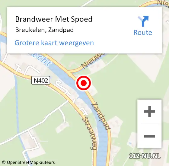 Locatie op kaart van de 112 melding: Brandweer Met Spoed Naar Breukelen, Zandpad op 4 juni 2016 19:14