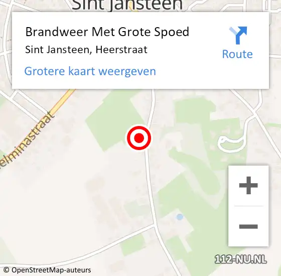 Locatie op kaart van de 112 melding: Brandweer Met Grote Spoed Naar Sint Jansteen, Heerstraat op 5 juni 2016 17:37