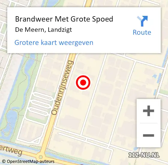 Locatie op kaart van de 112 melding: Brandweer Met Grote Spoed Naar De Meern, Landzigt op 6 juni 2016 14:41