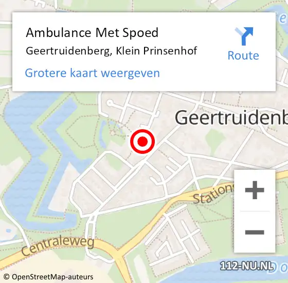 Locatie op kaart van de 112 melding: Ambulance Met Spoed Naar Geertruidenberg, Klein Prinsenhof op 7 juni 2016 01:42