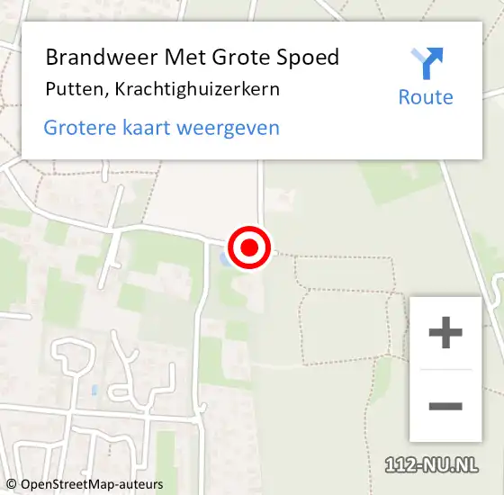 Locatie op kaart van de 112 melding: Brandweer Met Grote Spoed Naar Putten, Krachtighuizerkern op 17 december 2013 13:22