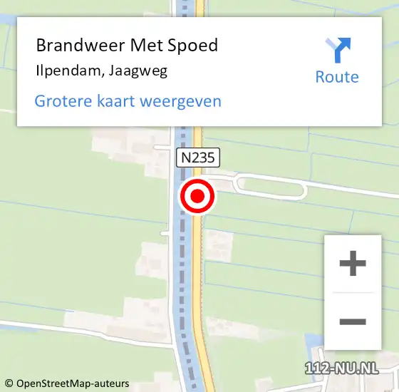 Locatie op kaart van de 112 melding: Brandweer Met Spoed Naar Ilpendam, Jaagweg op 7 juni 2016 09:59